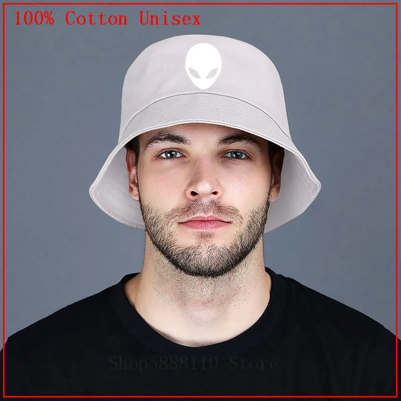 Space Galaxy Monster Alien white bucket hat Men Women Fashion fisherman Cap summer casual cotton panama unisex fishing hats boy
