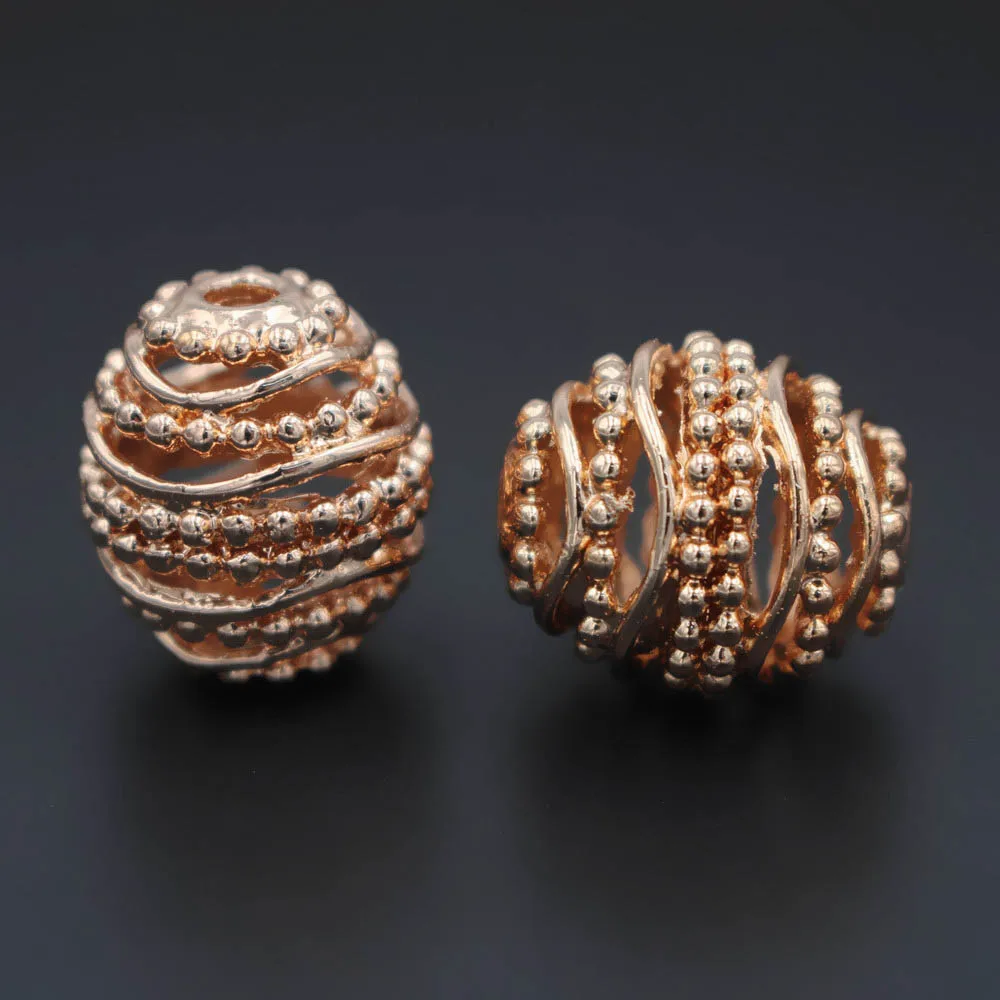 Пустые овальные металлические бусины разделители с барабаном для