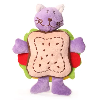 

Animal Sandwich Pet Toys Cartoon Cute Plush Toys Cartoon Stuffed Animals Plush Toys Gifts for Animals Cats Dogs Plush Toys