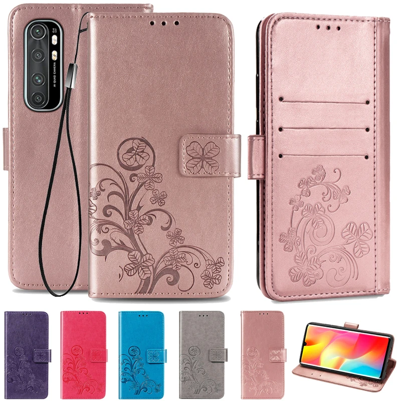 Чехол книжка Lucky Clover с принтом для Redmi Xiaomi 10 Lite Note 9/10 Pro 10X 5G 8/9 8T 9T Pocophone F1 CC9