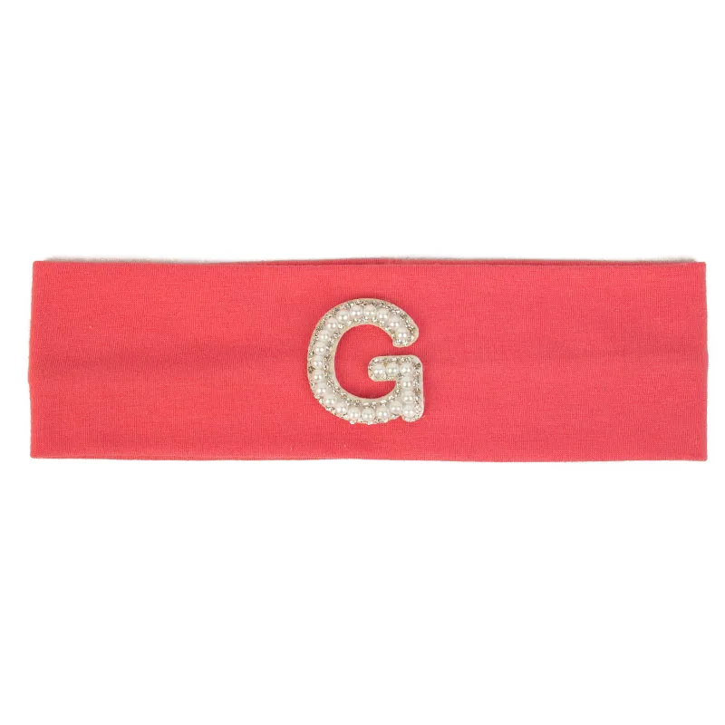 G Watermelon red Geebro/повязка на голову из хлопка с жемчужинами для маленьких мальчиков и девочек, мягкая детская лента для волос, хлопковый головной убор, милые эластичные детские аксессуары для волос - Цвет: G Watermelon red