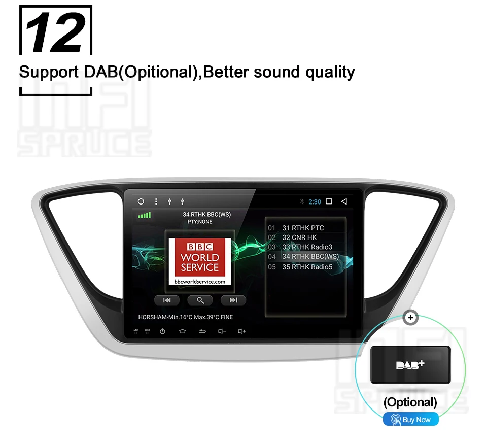 Top infispruce Car DVD GPS For Hyundai Verna Solaris 2017 Quad Core 9" Android 9.0  Car pc Head unit 1024*600 Car Radio Navigation 13