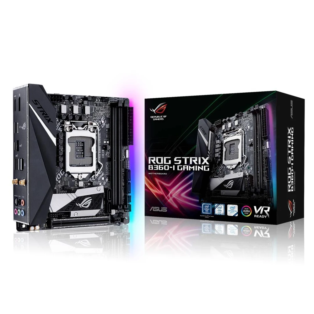 Материнская плата Asus ROG STRIX B360-I GAMING Soc-1151v2 Intel B360 2xDDR4 mini-ITX AC`97 8ch(7.1