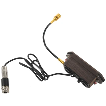 

ABGZ-Wood Color Rosewood Acoustic Guitar Dual Coil Soundhole Pickup with Microphone