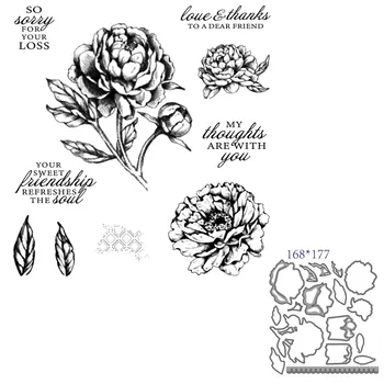 

2020 3D New Metal Cutting Dies and Scrapbooking For Paper Making Birthday Embossing Frame Card Craft With Stamps Set