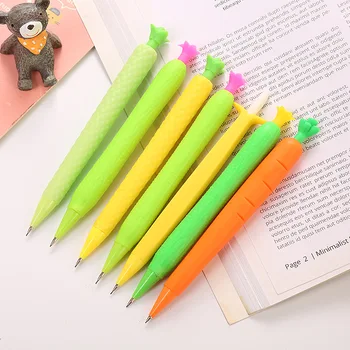 

36 pcs/lot Creative Carrot Banana Mechanical Pencil Cute Fruit Student Automatic Pen For Kid School Office Supplies