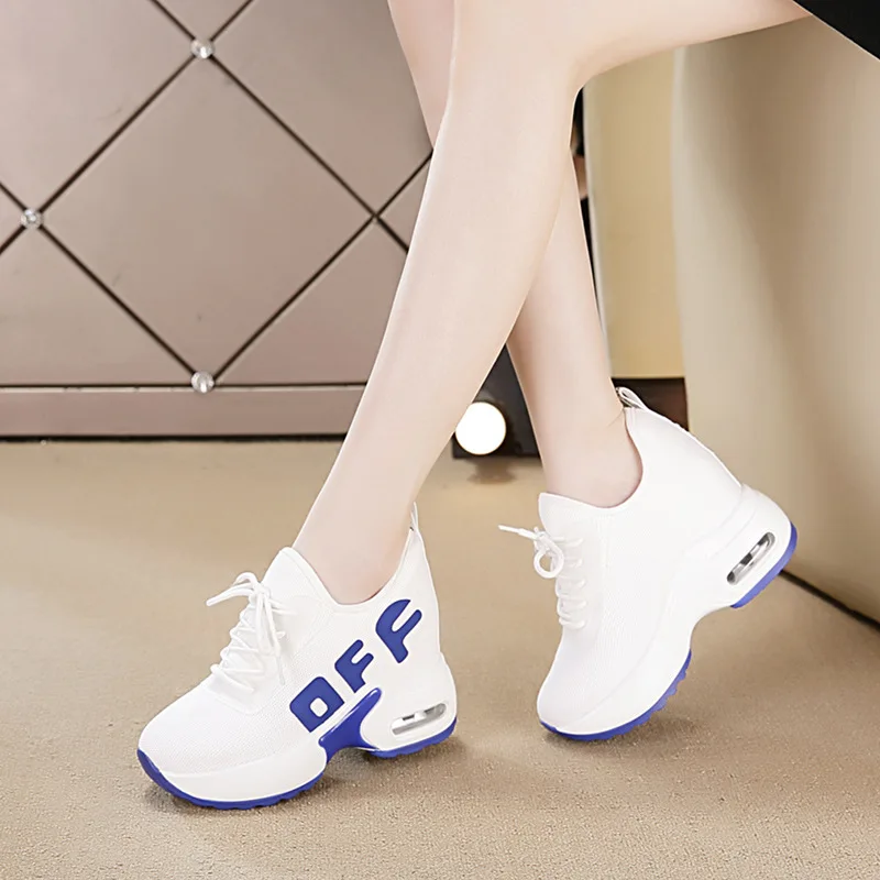 

2018 Autumn And Winter New Style Hot Selling Casual Elevator Fly Weaver Shoes Versatile Trend Sports Momentum Platform Small Whi
