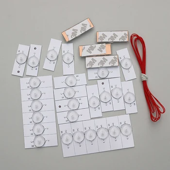 

(50pcs 3V)Brand New 3V SMD Lamp Beads with Optical Lens Fliter for 32-65 inch LED TV Repair