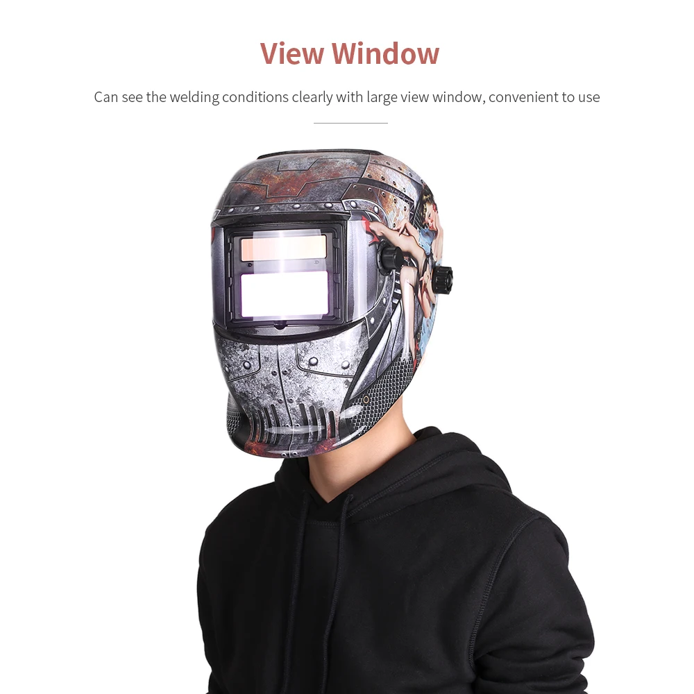 Industrial Welding Helmet Solar Power Auto Darkening Welding Helmet TIG MIG with Adjustable Head Band