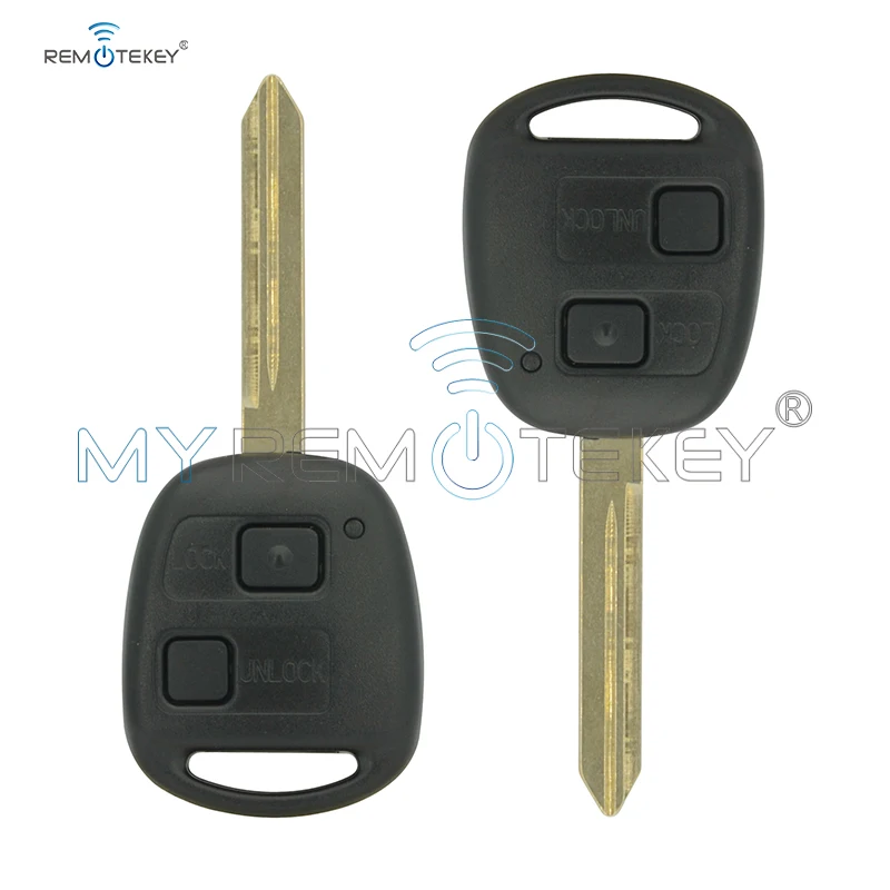 

Remtekey 2pcs 2 Button 304mhz With no 4c 4d67 Chip optioanl Toy47 Blade Keyless Entry For Toyota Rav4 Corolla Yaris