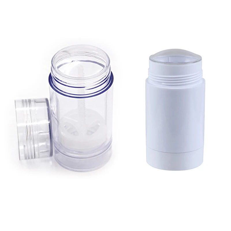 

10pcs 50ml 1.7oz White Clear AS Cosmetic Tube Deodorant Tube Roll On Containers For DIY Makeup
