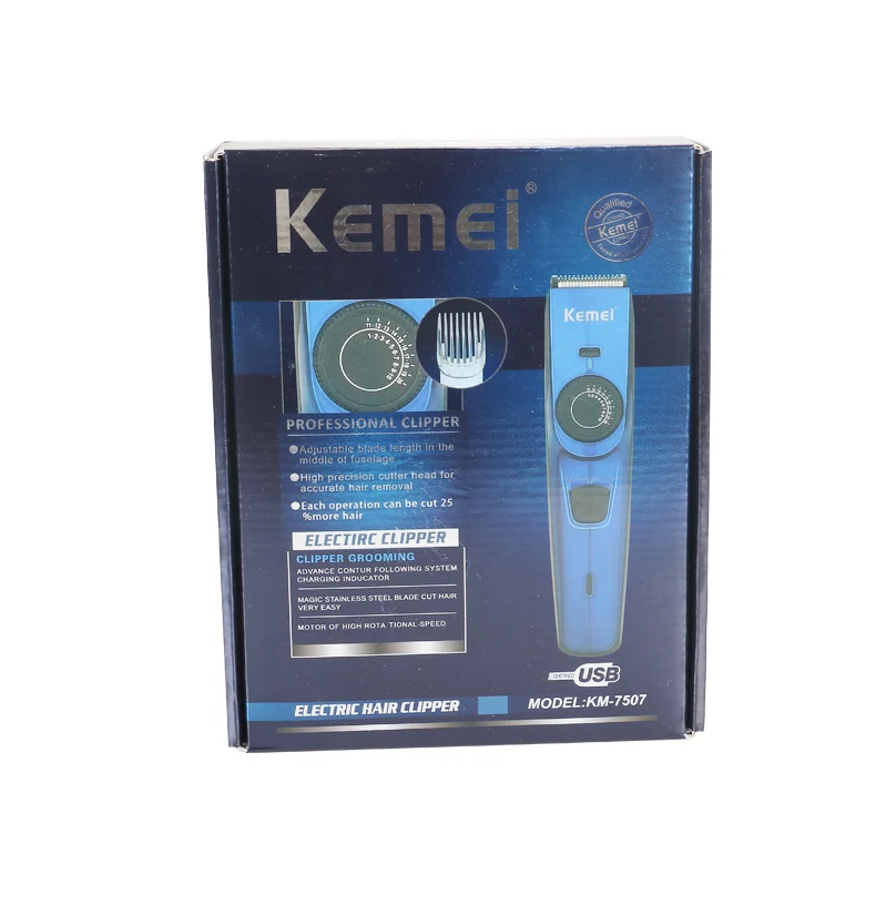 Kemei-7507 перезаряжаемый триммер для волос для мужчин профессиональная машинка для стрижки волос электрическая бритва для стрижки волос сталережущий станок