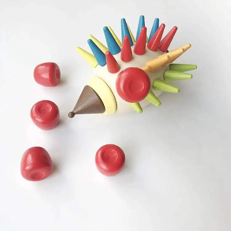

2-3-6-Year-Old Children Early Childhood Educational Wooden Toys Inserted Building Blocks Boy Baby Hand-Eye Motion Exercise Train