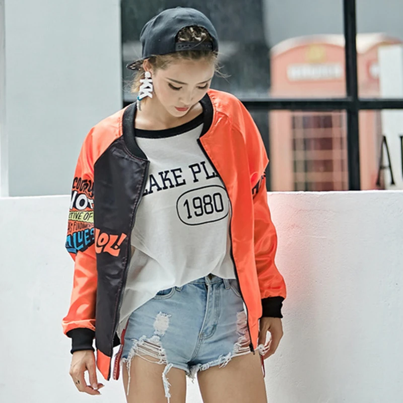 

2020 New Spring Ladies Zipper High Quatily Top Female Loose Leisure Splice Jacket Women Autumn Street Stlye Fashion Coat LT30