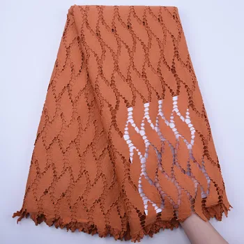 

Latest African Guipure Lace Water Soluble Lace Fabric High Quality African Cord Lace Fabric For Wedding Nigerian Lace Y1835