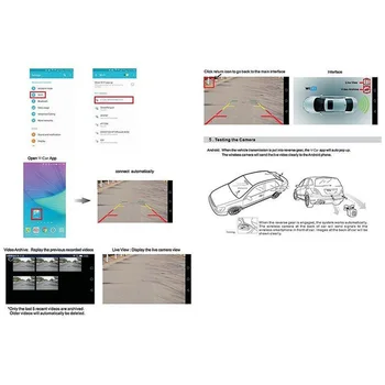 

HD Wide Angle Night Vision Car Rear View Cam Universal Safety Backup Reverse WIFI Mini 12V Monitoring Wireless 150 Degree Auto