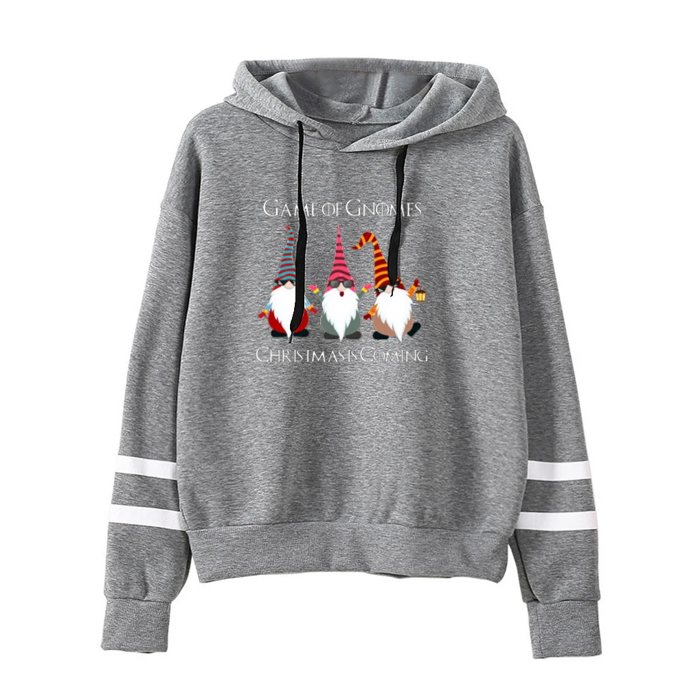  Funny Game of Gnomes Hoodies Women Harajuku Christmas Is Coming Snow Sweatshirt Gothic Woman Print 