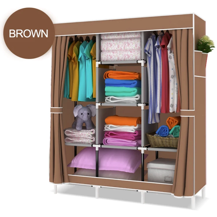 Bedroom Multipurpose Fold Portable Non-woven Storage Cabinet Dustproof Oxford Cloth Home Furniture Wardrobe Shelf Organizer Bedroom Multipurpose Fold Portable Non-woven Storage Cabinet Dustproof Oxford Cloth Home Furniture Wardrobe Shelf Organizer