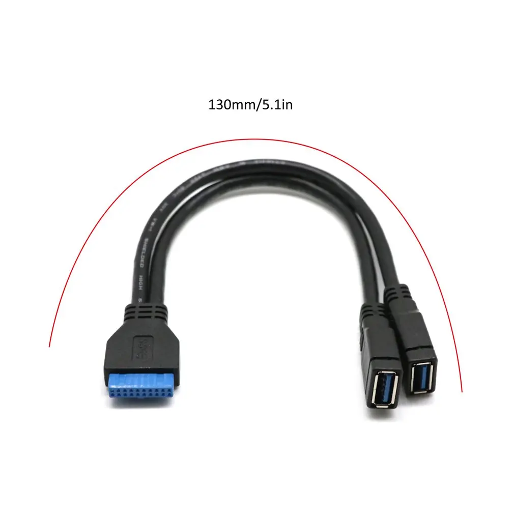 10 дюймов 2 Порты Usb 3 0 Тип а до 20Pin материнскую плату гнездовой разъем Y Кабель