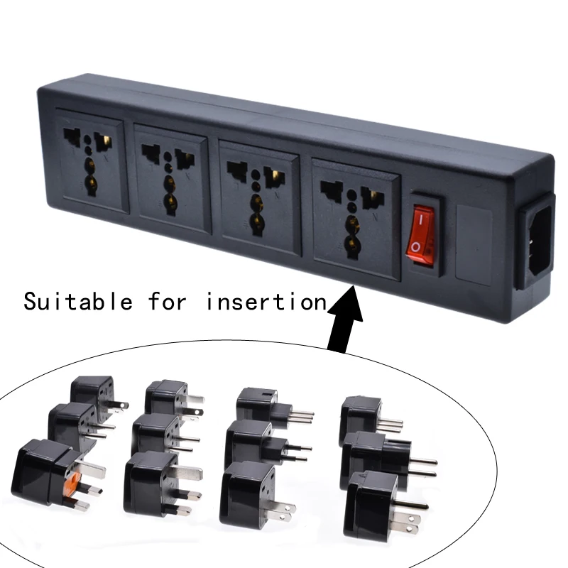 Блок питания PDU, 4 способа, умная штепсельная вилка, универсальная розетка с разъемом EU, UK, AU, US, мульти штепсельная вилка, блок питания