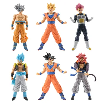 

6pcs Japan anime Dragon Ball Z Vegeta Majin Buu Son Goku Doll Model PVC Toys Children Gift 18CM