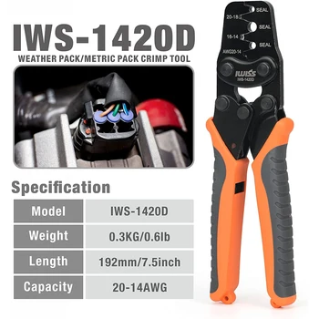 IWS-1420D Weather-Pack/Metri-Pack Crimping Tool 20-14AWG B TYPE Crimper Plier For Automotive Aftermarket Service Tool