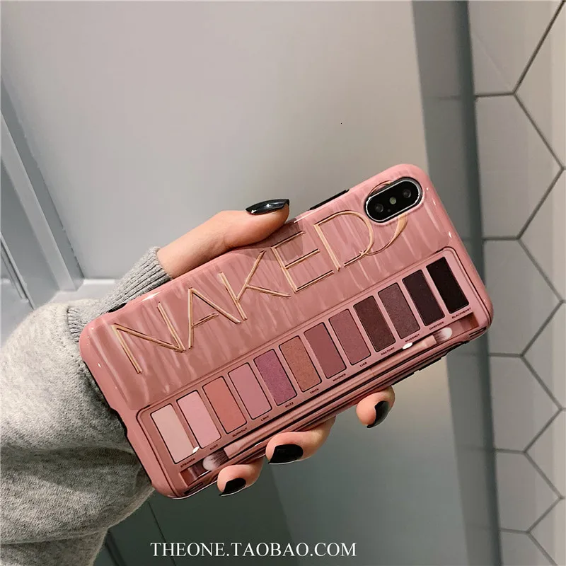Тени для век коробка Красные Тени для век мобильный чехол для телефона iPhone X XR 6S 7 8 Plus 11 11Pro Max