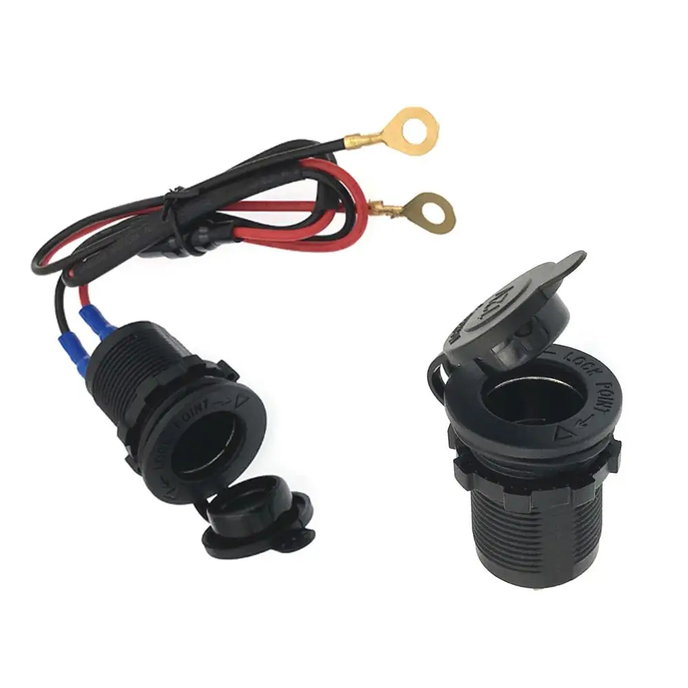 

12V Car Motorcycle Electric Modification Car Cigarette Lighter Socket Plug Connector Ignition Device Charger Adapter Accessories
