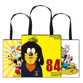 

Women's Tote Bag Large Beach Handbags Shopper Printed Goofy Polyester Bag Reusable Ladies Designer Shopping Bags Eco Foldable C4