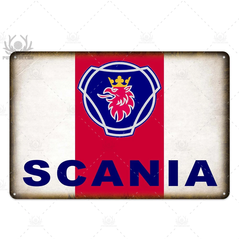 TH4492 Scania металлическая табличка, металлическая винтажная Жестяная Табличка, металлический плакат, Настенный декор для гаража, бара, паба, человека, пещеры, декоративная тарелка - Цвет: TH4492