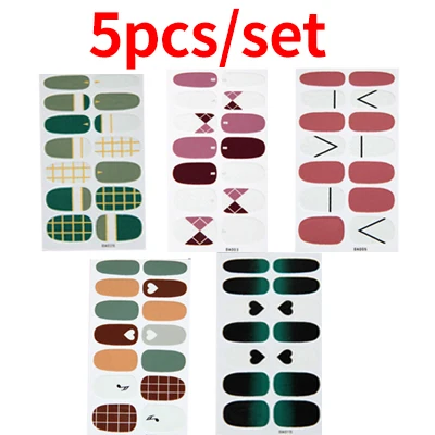 Color 20 5/10Pcs жидкость для Стикеры s цветочный мультяшный дизайн ногтей Стикеры водяные наклейки для ногтей искусство украшения смешанный дизайн маникюра с креплением на кератиновых пластинах Стикеры s - Цвет: Color 20