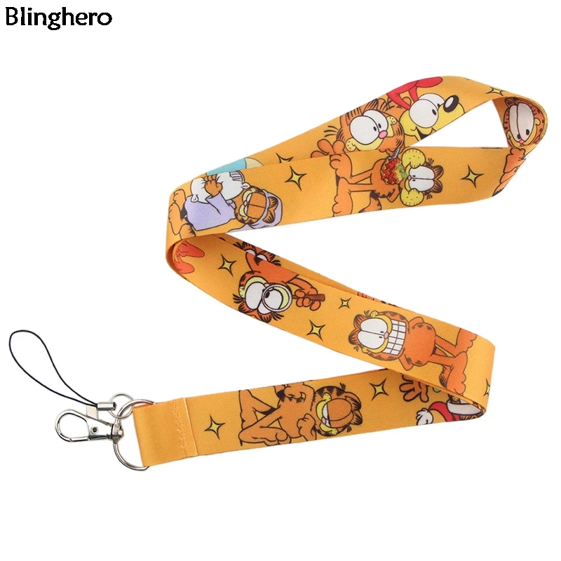 Blinghero мультяшный экзотический Кот шнурок для ключей, держатель для телефона, Забавный шейный ремешок с брелоком для ключей, ID карта, сделай сам, шнурок для животных BH0149