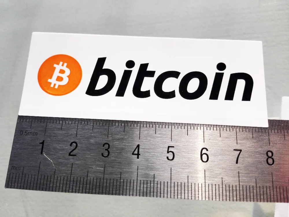 Etiqueta do Cryptocurrency Lote Centímetros Bitcoin Logotipo Adesivos Auto-adesivo Item n °. Fs20 160 Pçs - 8x3 6 Material escolar e de escritório