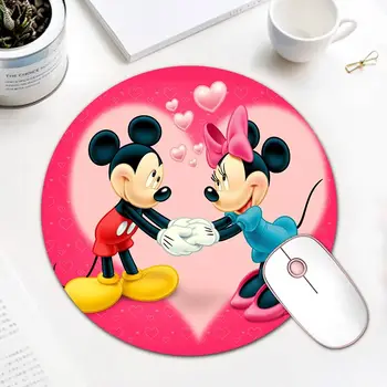 

Lovers Mickey Minnie Mouse Round Computer Laptop Game Carpet Mouse Pad Gaming Mice Mat Anti Slip Gamer Mousepad