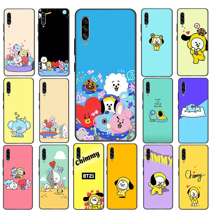 Силиконовый черный чехол Kuk tata chimmy для Samsung Galaxy S6 S7 Edge S8 S9 S10 S20 Plus Lite S10E Ultra