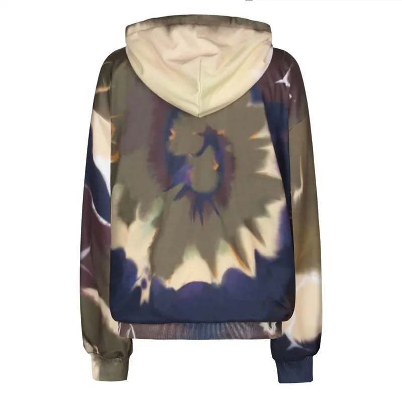 Raisvern Женская винтажная 3D Толстовка с капюшоном Tie-dye, женские толстовки с принтом, толстовка в стиле хип-хоп, повседневные толстовки больших размеров, пуловеры, Прямая поставка