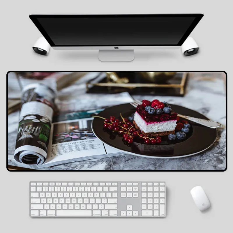 

XGZ Large-size gourmet pattern mouse pad as a table mat, high-quality rubber non-slip waterproof keyboard pad