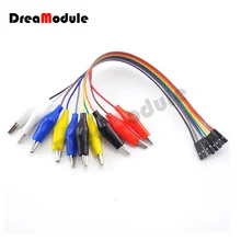 

20CM 10pin Double-end Alligator Clips jump Wire Male Female Crocodile Clip Test Lead Jumper Wire Line Cable DIY Connection