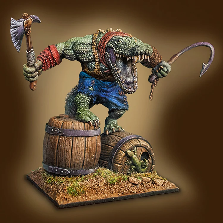 

40mm CROC PIRATE, Resin Model figure GK, Animal mythology, Unassembled and unpainted kit