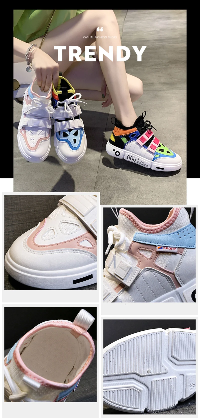 New Style Mesh Sneakers Breathable Tennis Shoes for Woman Thick Bottom Sport Shoe Athletic Trainers Zapatillas Hombre Deportiva