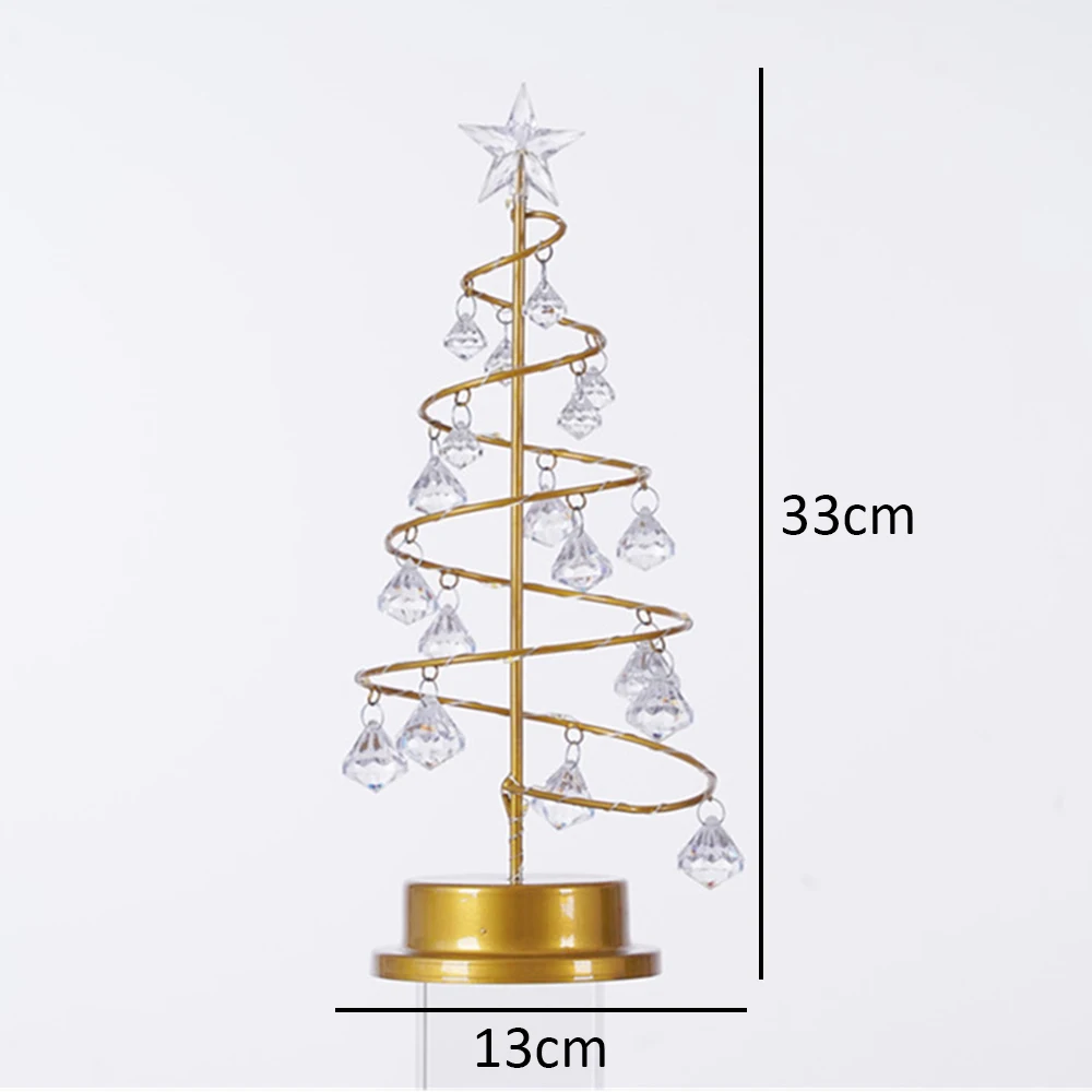 Christmas Led Crystal Tree Light Lamp Creative Clear Diamond Shape Table  Stand For Home Christmas Decor Desk Lamp Night Light - Christmas Trees -  AliExpress