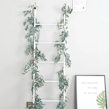 

Artificial Vines Leaf Garland 1.7m DIY Decoraive Long Leaf Plants Greenery Simulation Plant Backdrop Party Decoration X-mas