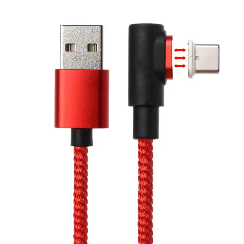 

QC 3.0 90 degree Magnetic USB C Data Cable Magnet Type C Cord for Samsung S9 S8 Note 9 Xiaomi 6/8/9 Huawei Smartphone Tablet