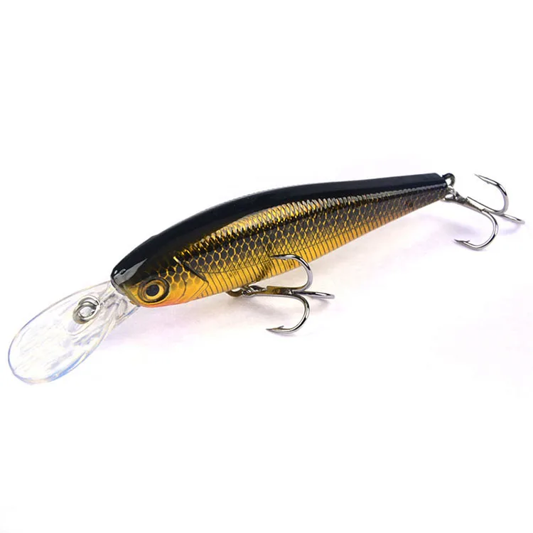 Baixo com Gancho Isca de Pesca à Prova 10g Abs Plástico Rígido Isca Artificial Afiado 3d Simulação Olhos Bionic d' Água 6 Pçs - Set 10cm 19 3D Simulação Olhos Bionic Isca de Pesca À Prova D' Água