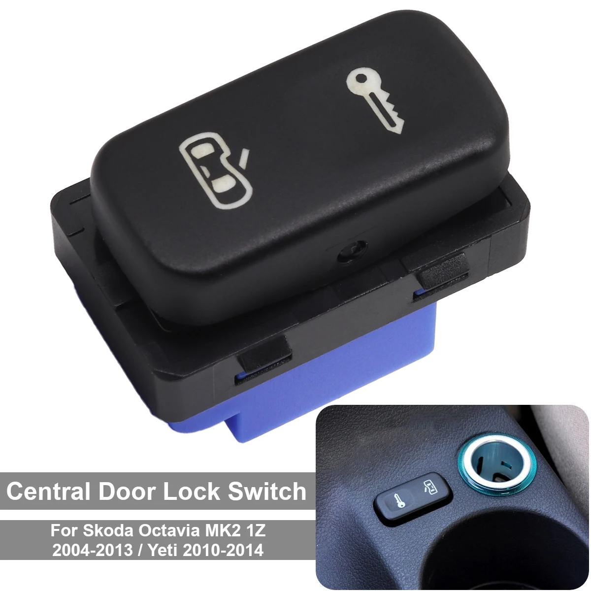 

1Z0962125A 1ZD962125A Central Door Lock Switch Button With Backlight For Skoda Octavia MK2 1Z 2004-2013 For Skoda Yeti 2009-2017