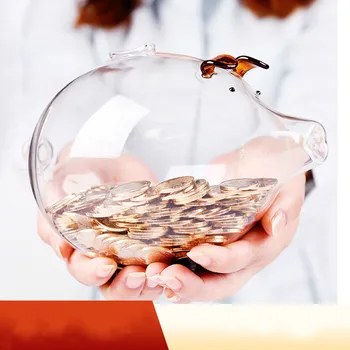 

Transparent Glass Pig Piggy Bank Money Boxes Coin Saving Box Cute piggy Souvenir Kids Birthday Gift Home Decor Accessorie