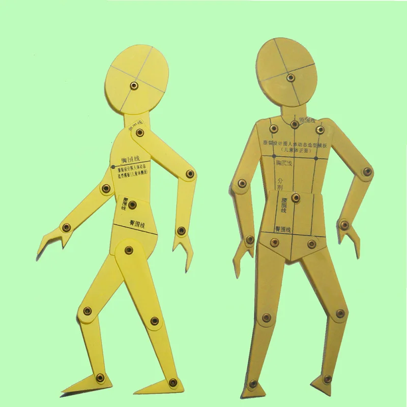 

2PCS DIY Children Clothing Model Prototype Drawing Design Pattern Making Ruler For Sewing Making Accessories