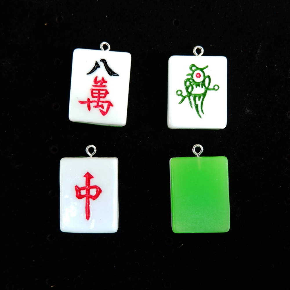 Подвески Mah jong полимерные подвески с плоской спинкой кабошон для браслетов