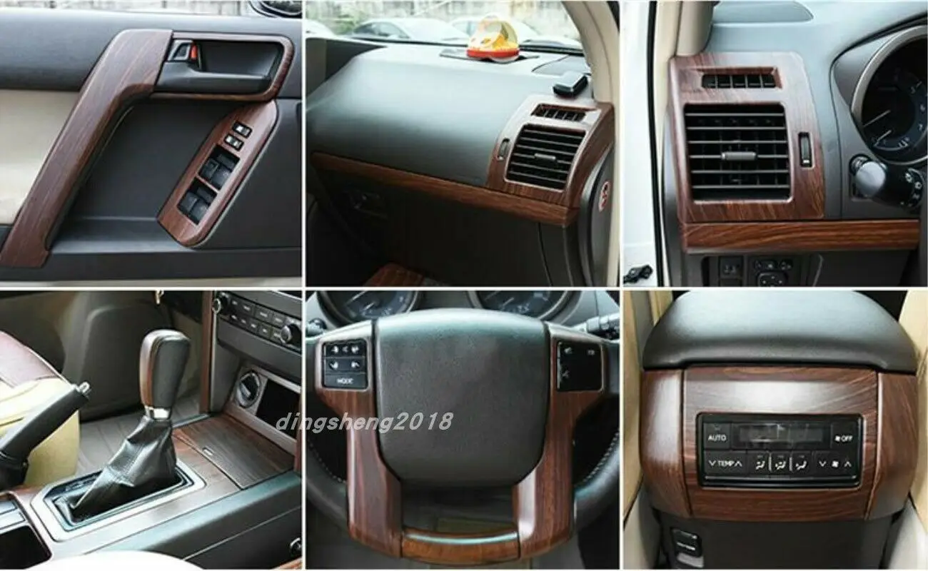 Автомобильные аксессуары для модификации, отделка салона под дерево для Toyota Prado FJ150 2010
