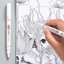 Stylos de revêtement noir/bleu/rouge à séchage rapide, idéal pour les étudiants, dessin Graffiti 12 pièces
